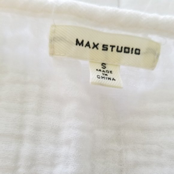 Max Studio White Blouse Size Small - Picture 7 of 7